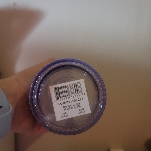 STARBUCKS 2019 HOLIDAY SILVER BLING STUDDED TUMBLER COLD CUP 24oz - Picture 3 of 3